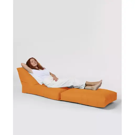 248FRN1216 Bean Bag Siesta Sofa Bed Pouf - Orange