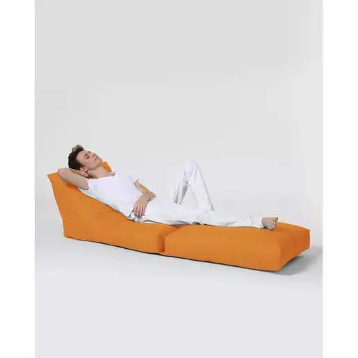 248FRN1216 Bean Bag Siesta Sofa Bed Pouf - Orange