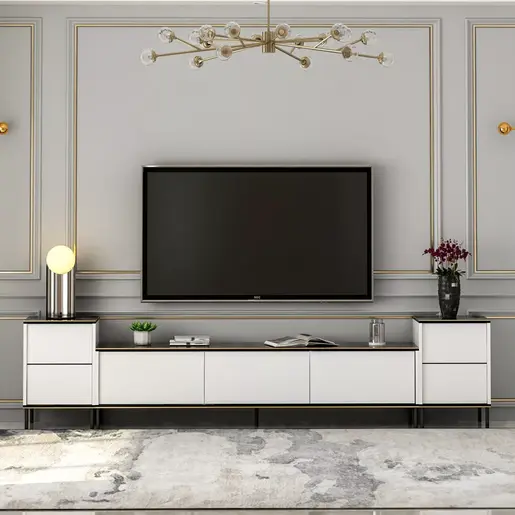 382NRC1136 Тв комода Imaj - White, Marble
