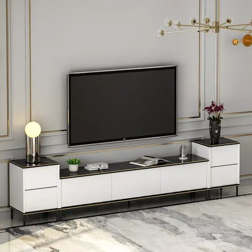 382NRC1136 Тв комода Imaj - White, Marble