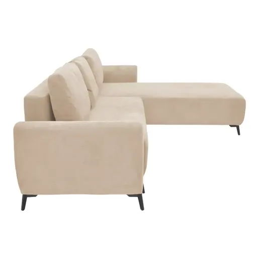 074-000042 Settee тросед на развлекување со складирање беж ткаенина