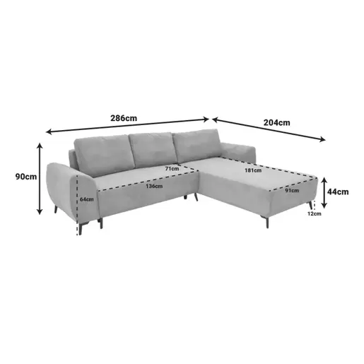 074-000042 Settee тросед на развлекување со складирање беж ткаенина