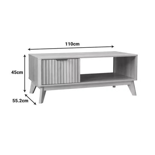 086-000022 Клуб маса Hamea натурал боја 110x55.2x45cm