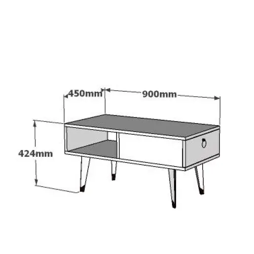 475OLV1331 Клуб Маса Delux - Walnut, White