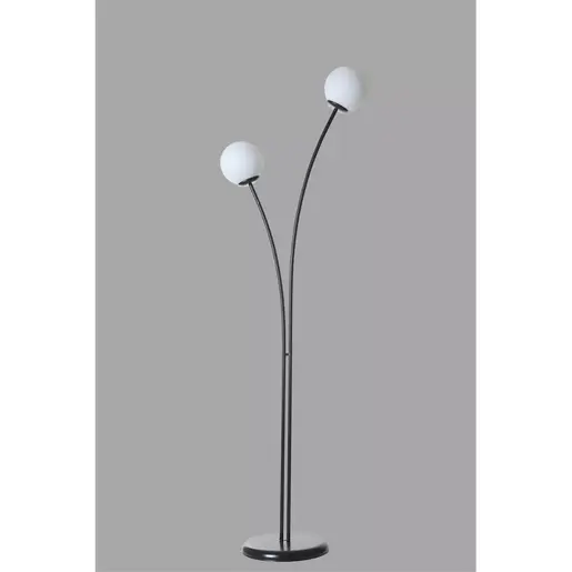 534LUN4567 Подна ламба Rose 2 Li Siyah Beyaz Camlı Lambader