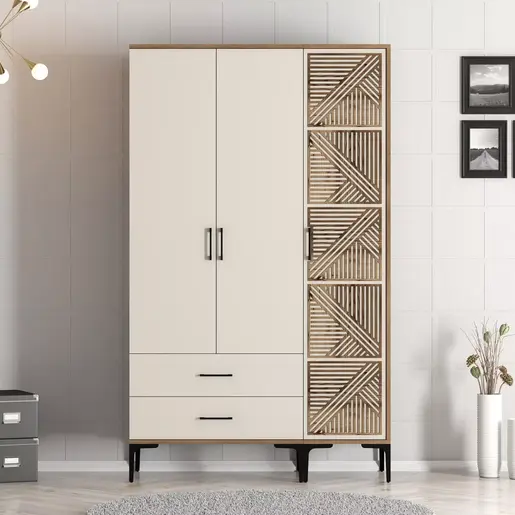 845HCT5451 Плакар Kumsal PT - Walnut, Cream