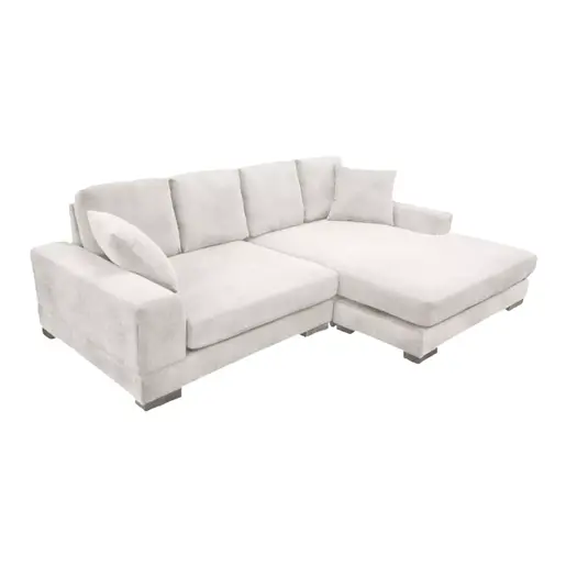 371-000007 Cornerdo реверзибилна аголна софа слонова коска ткаенина