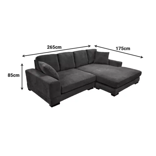 371-000007 Cornerdo реверзибилна аголна софа слонова коска ткаенина