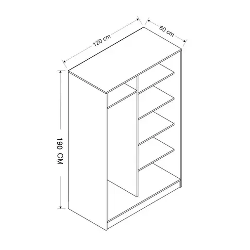 506MNR2314 Плакар Kale White Oak - 2314