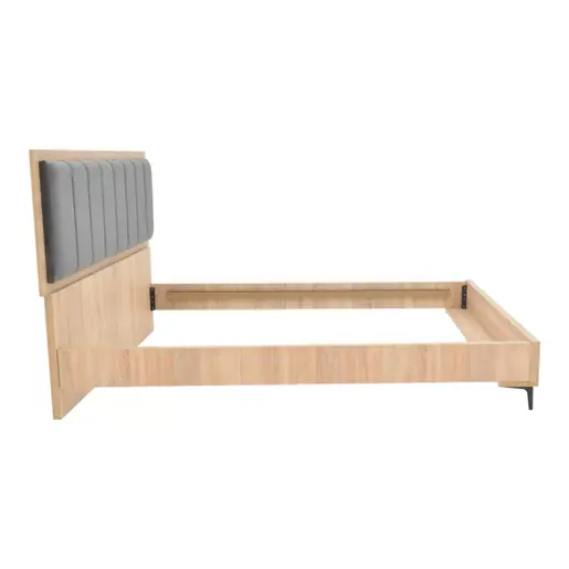 362-000005 Дупли кревет Monacol во природна со темно сива боја 160x200cm