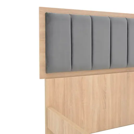 362-000005 Дупли кревет Monacol во природна со темно сива боја 160x200cm