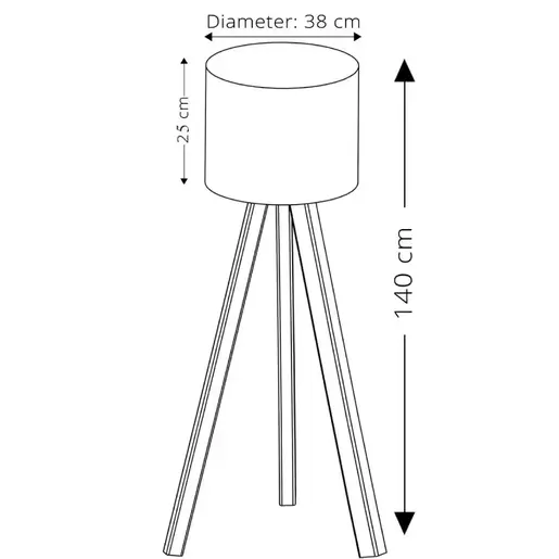 780SGN2485 Подна ламба RAY-Ecru Brown