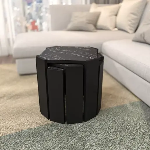 875ZNA4628 Клуб Маса Lori - Black, Marble