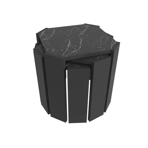 875ZNA4628 Клуб Маса Lori - Black, Marble