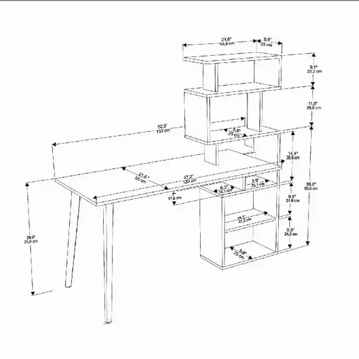 322RTC1315 Биро Самба бела