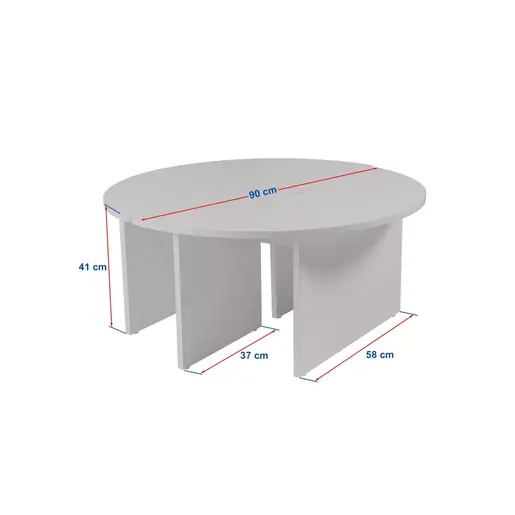 241NRD1329 Клуб маса Moira - Walnut