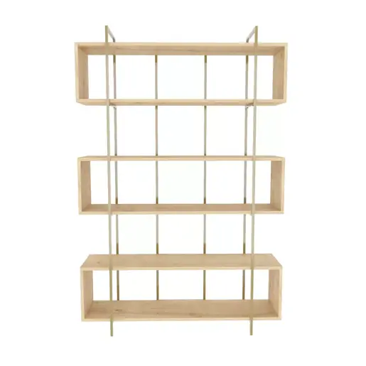 875ZNA4511 Полица за книги Bruti - Oak, Gold