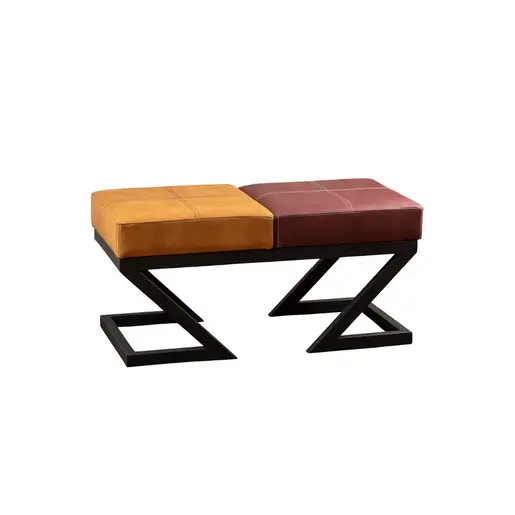 591GRC1112 Табуретка Brda - Mustard, Claret Red