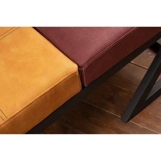 591GRC1112 Табуретка Brda - Mustard, Claret Red