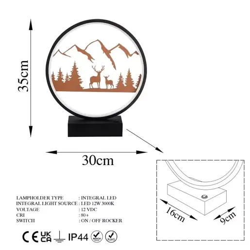526SHD1131 Столна ламба LUNARIA