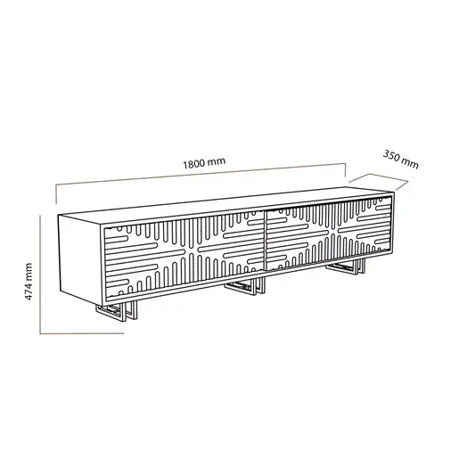 875ZNA3019 ТВ комода БАЗЕЛ бела