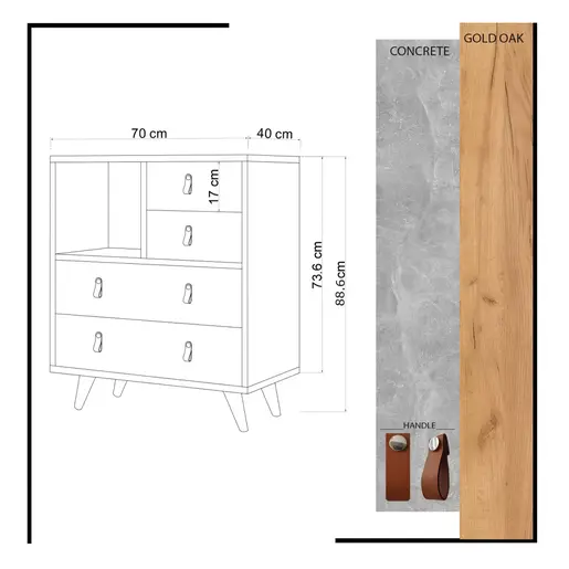 811MDD4121 Комода ELİN