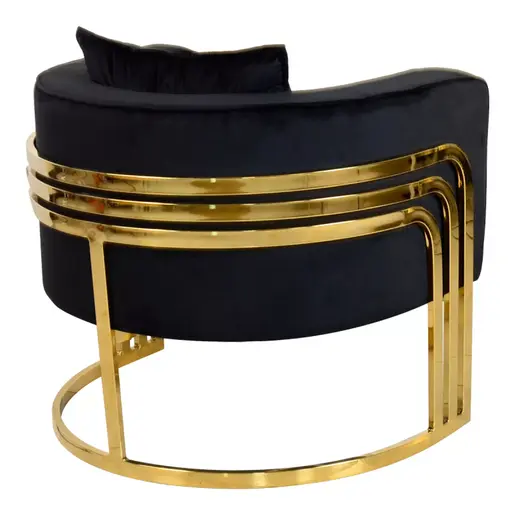 357-000005 Фотелја Roblu црна 72x77.4x70cm