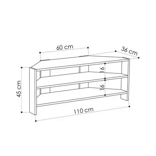 776HMS3040 Тв комода Thales Corner - White