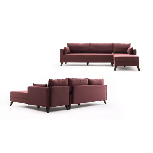 825BLC1521 Софа Bella Corner Sofa Right 1 - Claret Red