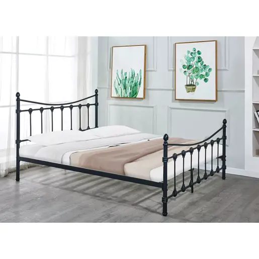 285-000018 Кревет Beowulf црн метал 150x200x102cm