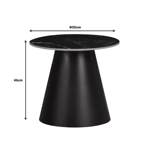 029-000314 Помошна масичка Fabrin Inart црна мермер