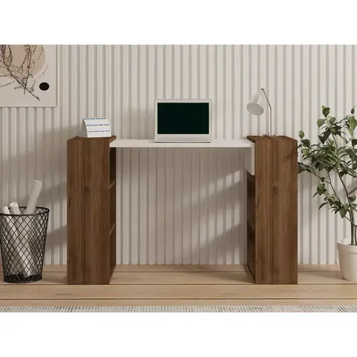 835PUQ3801 Биро Handy - Walnut, White