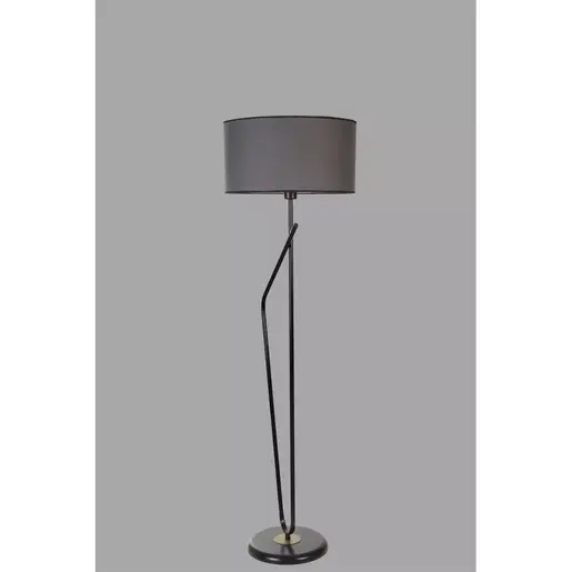 534LUN4584 Подна ламба Alfa Siyah Lambader Silindir Koyu Gri Abajurlu