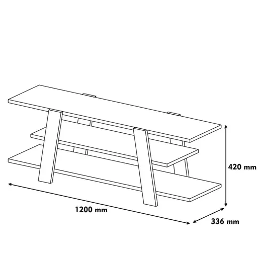 845HCT3039 Тв комода Flower - Walnut, Cream