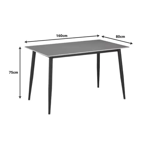 278-000006 Трпезариска маса Gustas-Сива