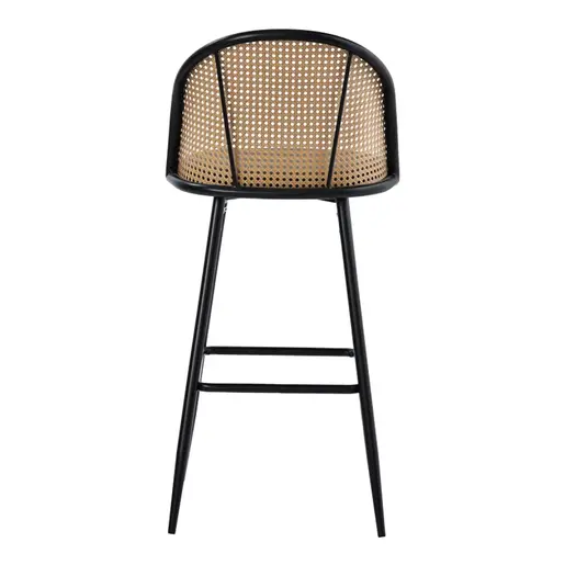 058-000063 Барски стол Kace natural-pu dark grey-metal black