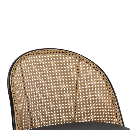 058-000063 Барски стол Kace natural-pu dark grey-metal black