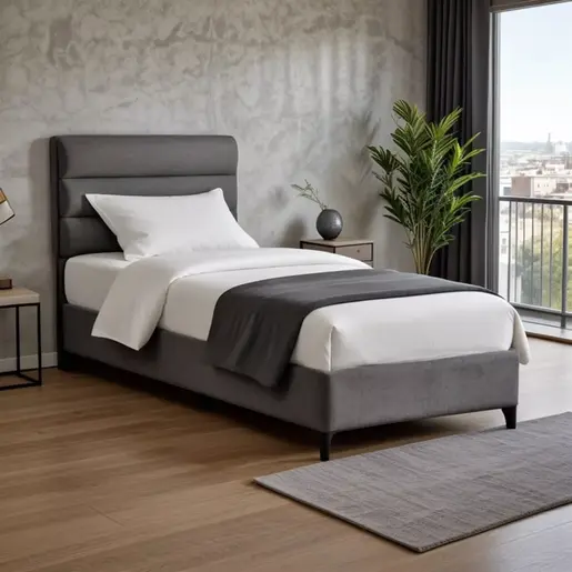 323-000030 Тапациран кревет Limit во антрацит нијанса 120x200cm