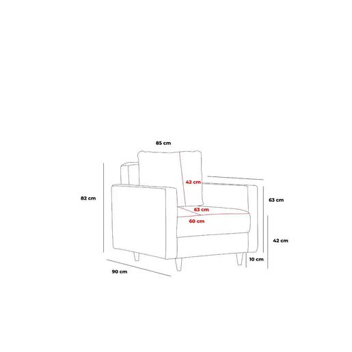 825BLC2770 Фотеља Eva - Anthracite