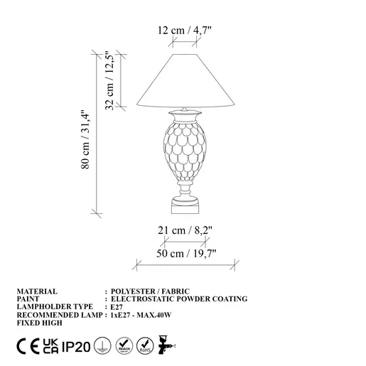 897TNL1110 Столна ламба ELEGANZE-5305