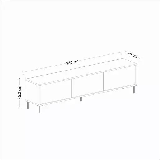 382NRC1143 Тв комода Imaj - Marble, White
