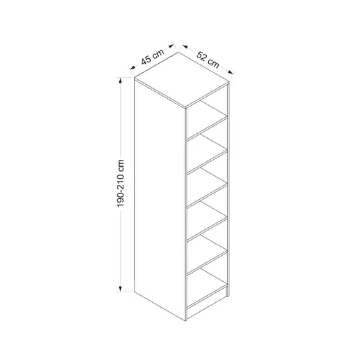 506MNR2127 Плакар Kale Raflı 210 - Anthracite