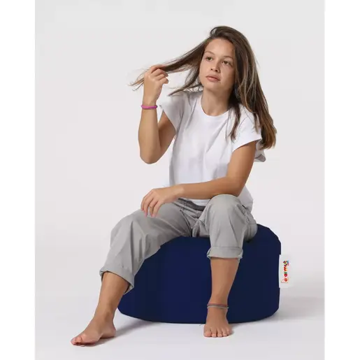 248FRN1313 Bean Bag Round Pouf - Dark Blue