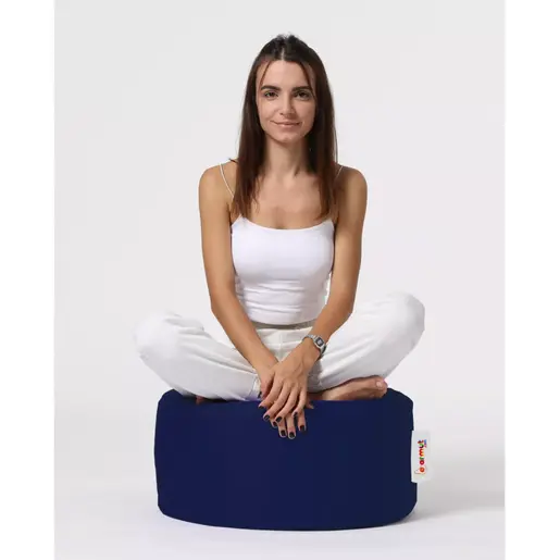 248FRN1313 Bean Bag Round Pouf - Dark Blue