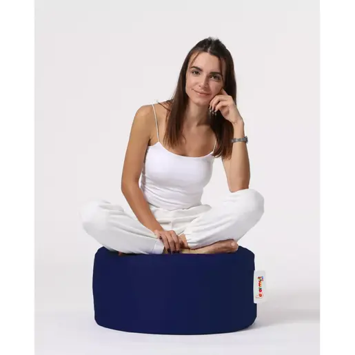 248FRN1313 Bean Bag Round Pouf - Dark Blue