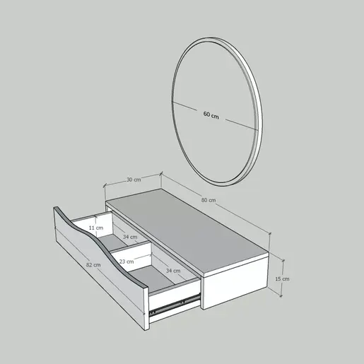 552NOS2368 Комода Princesse - Oak