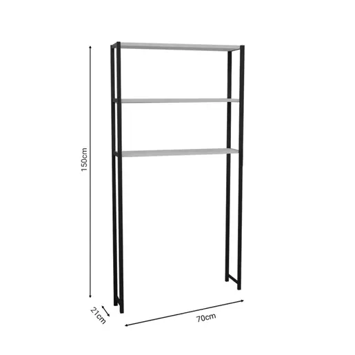 321-000028 Bothy шкаф бел меламин-црн метал
