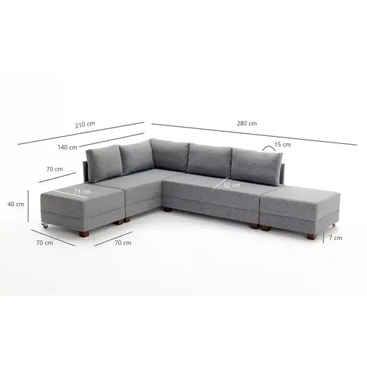 825BLC2672 Аголна гарнитура Stockharis Крем лев агол