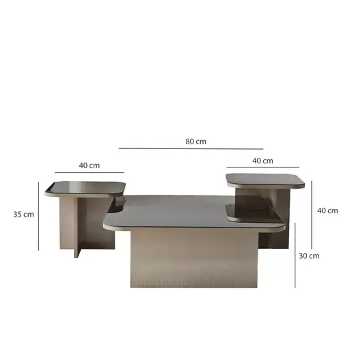 552NOS1478 Клуб маса Jazz - Beige, Bronze