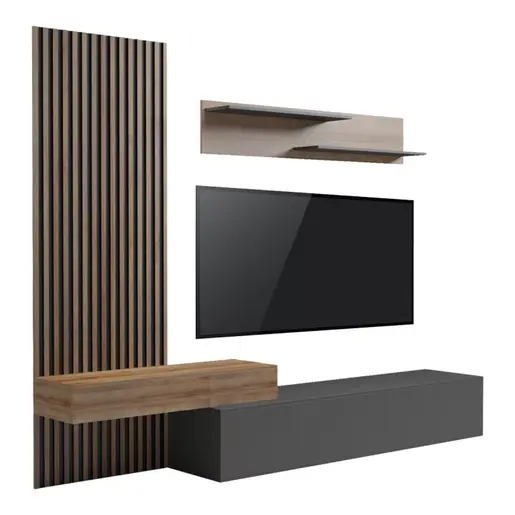 230-000090 Комода Litende антрацит-даб